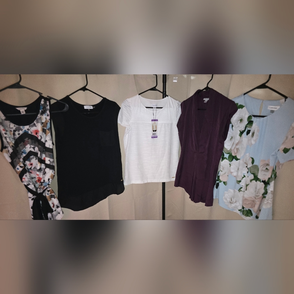 Calvin Klein Blouses. First 4 size XSmall. Last shirt size Small.